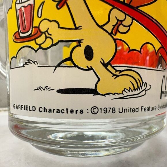 Vintage 1978 McDonald's Garfield and Odie By Jim Davis Glass Mug Multicolor OS - Picture 3 of 4